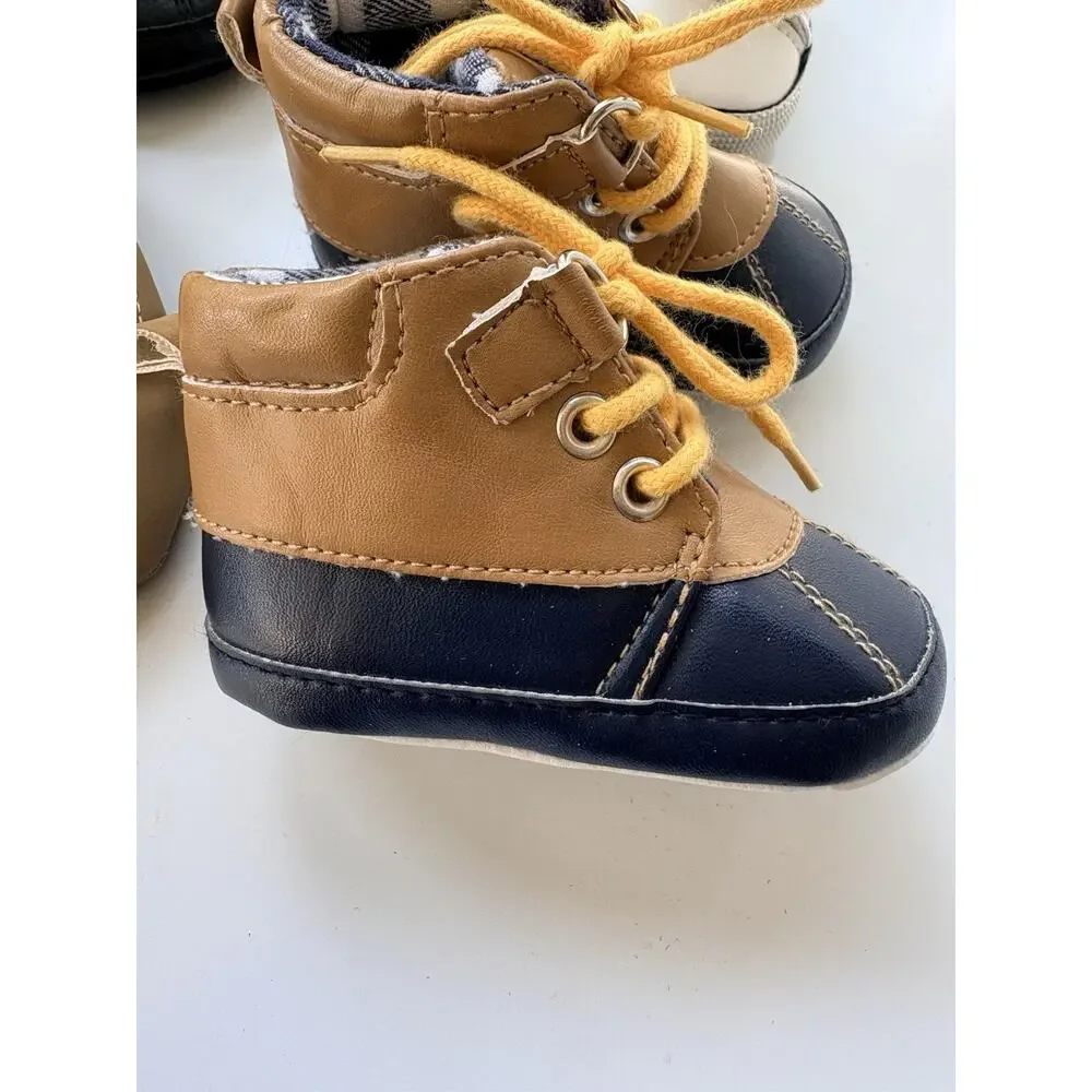 Children's Place Baby Shoes 0-3 months and up Boy Boots Sneakers Lot of 4 Pair